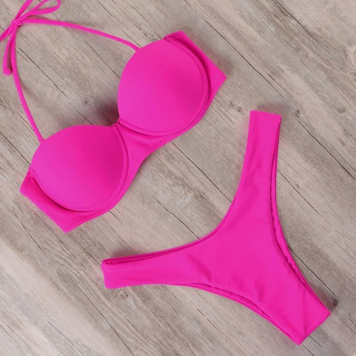 Maillot de bain 2 pièces sans bretelles
