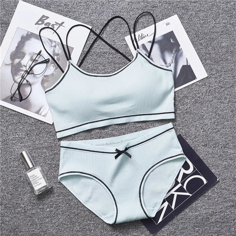 Ensemble de lingerie à bordure décorative