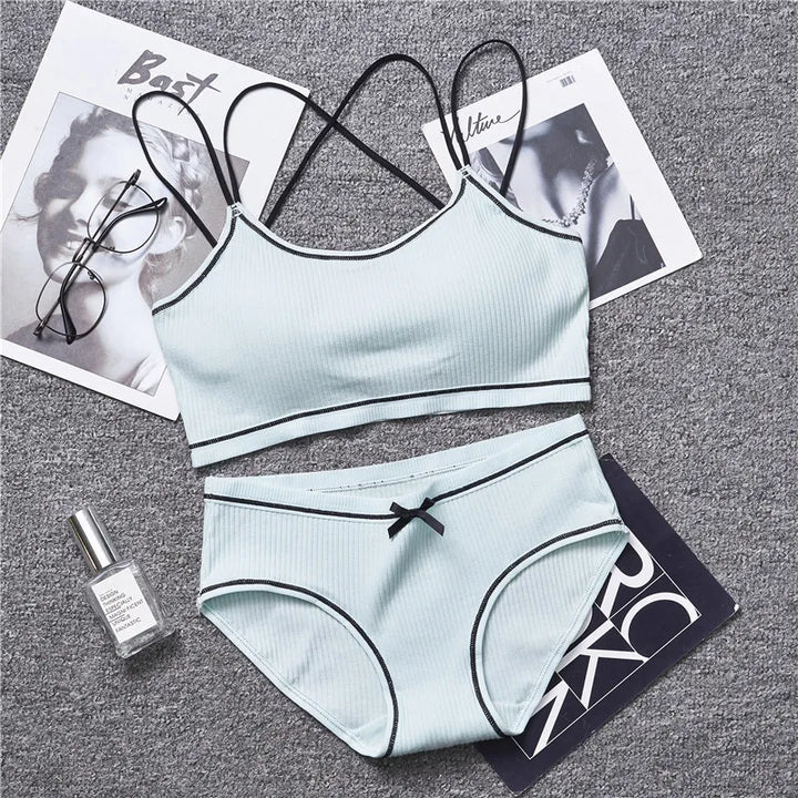 Ensemble de lingerie à bordure décorative
