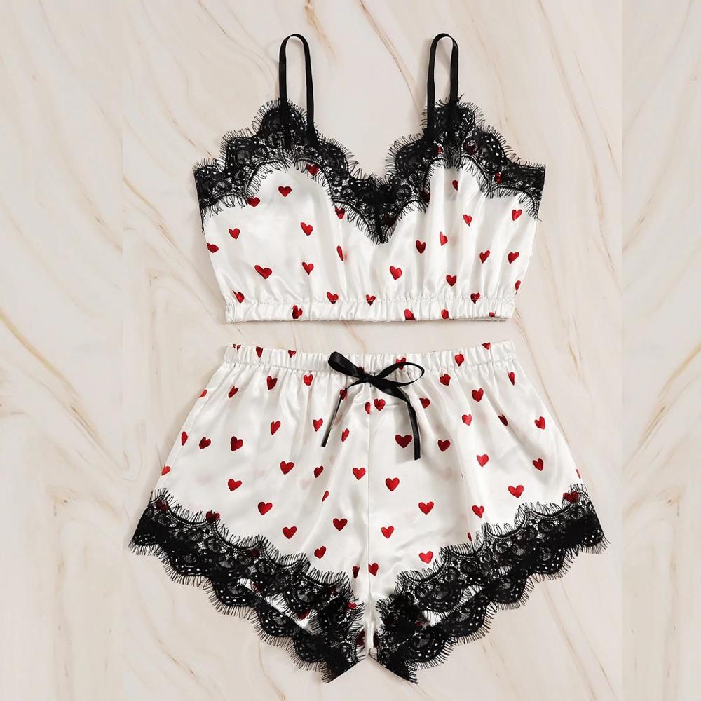 Pyjama 2 pièces à cœurs