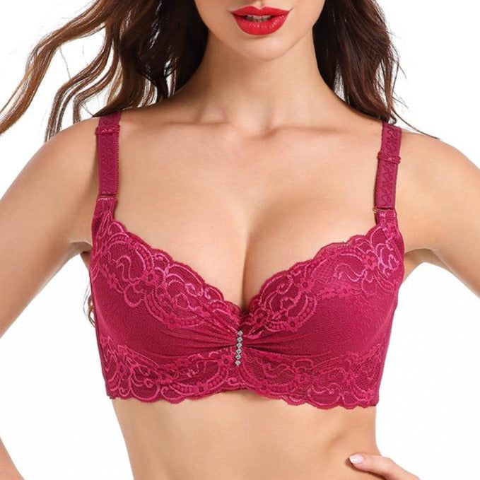 Soutien-gorge grande taille à zircon décoratif