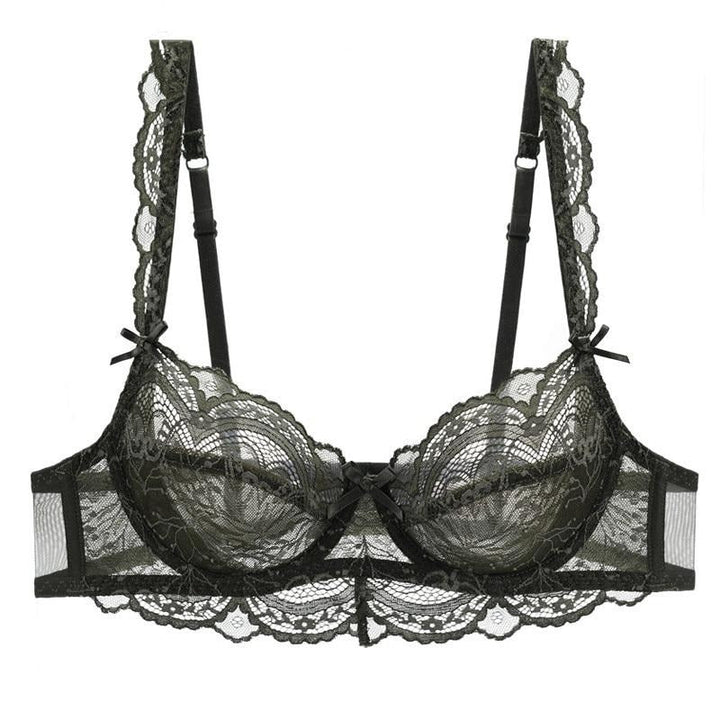 Soutien-gorge à armatures, dentelle raffinée et bretelles décoratives