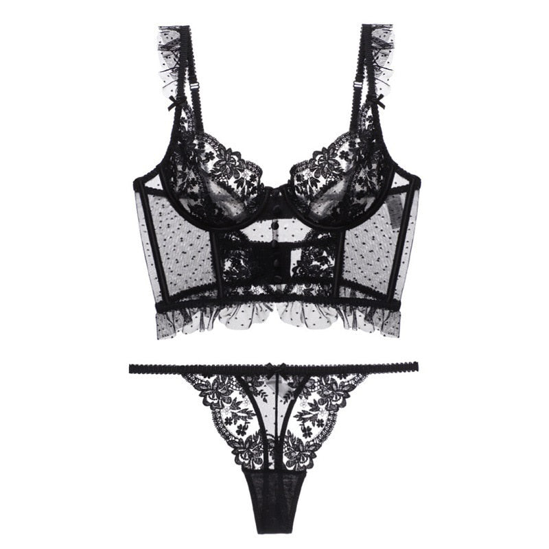Ensemble de lingerie à demi-corset