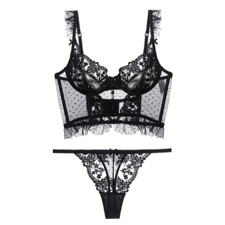 Ensemble de lingerie à demi-corset