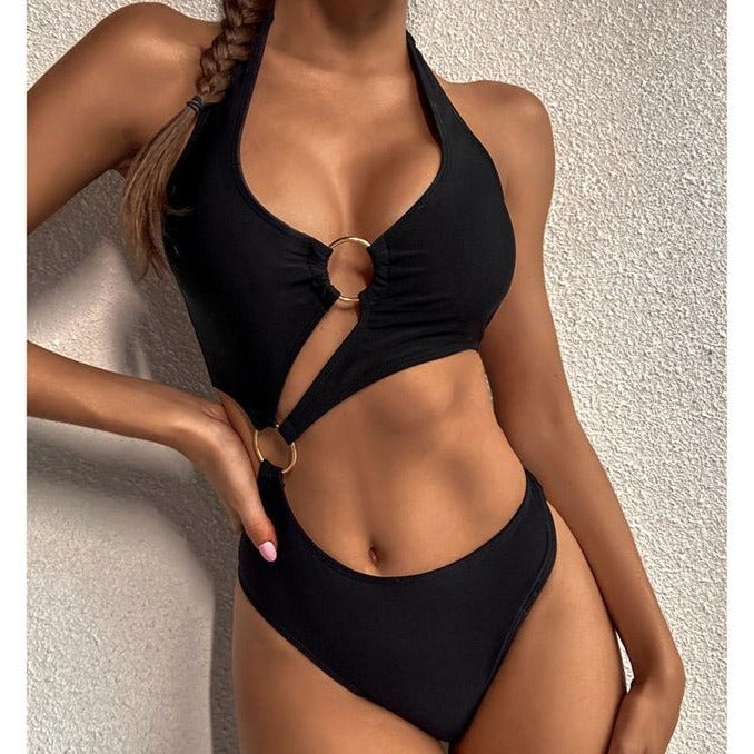 Maillot de bain une pièce à laçage