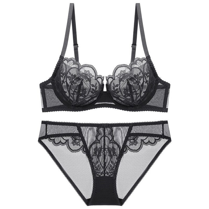 Ensemble de lingerie à fleurs en dentelle