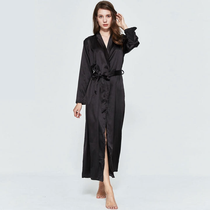 Long peignoir en satin