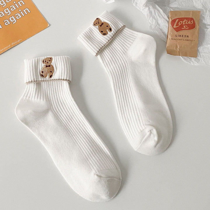 Chaussettes femme à ourson
