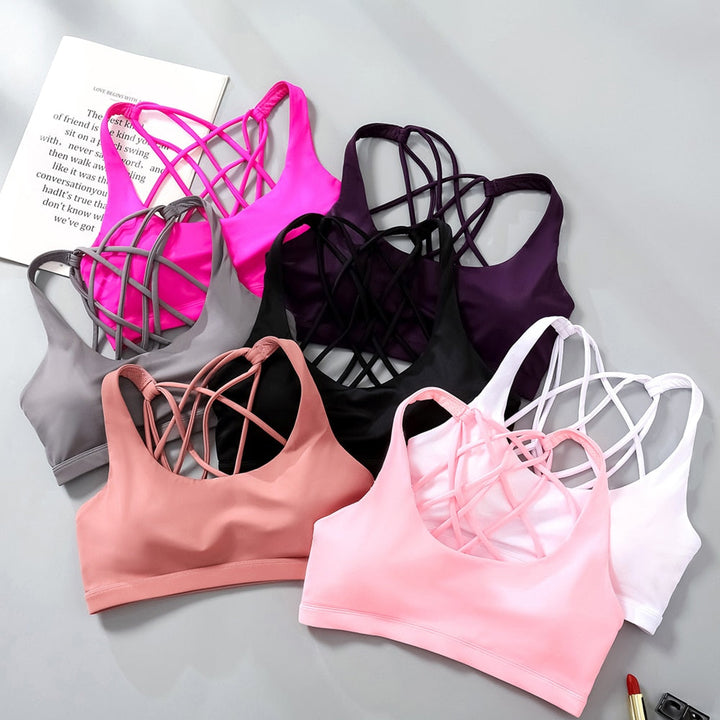 Brassière de sport à dos croisé