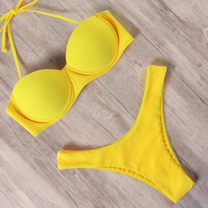 Maillot de bain 2 pièces sans bretelles