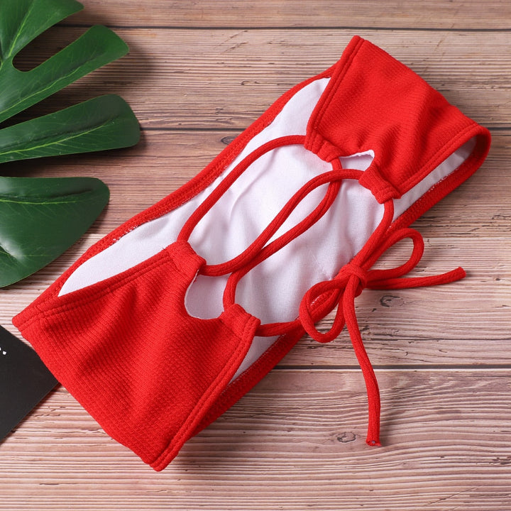 Maillot de bain 2 pièces sans bretelles