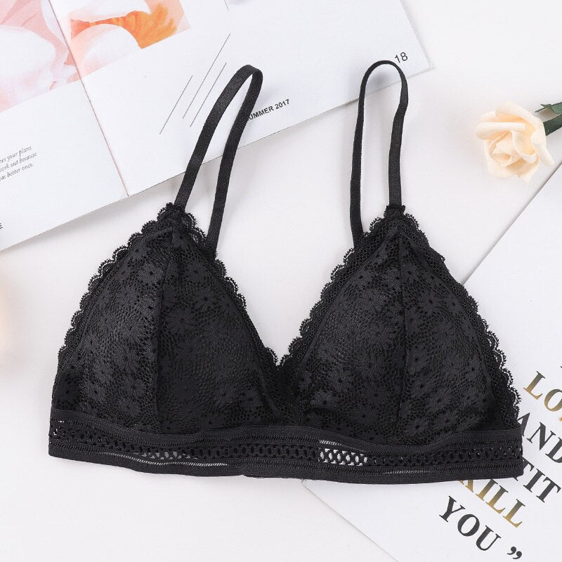Soutien-gorge en dentelle à motif floral