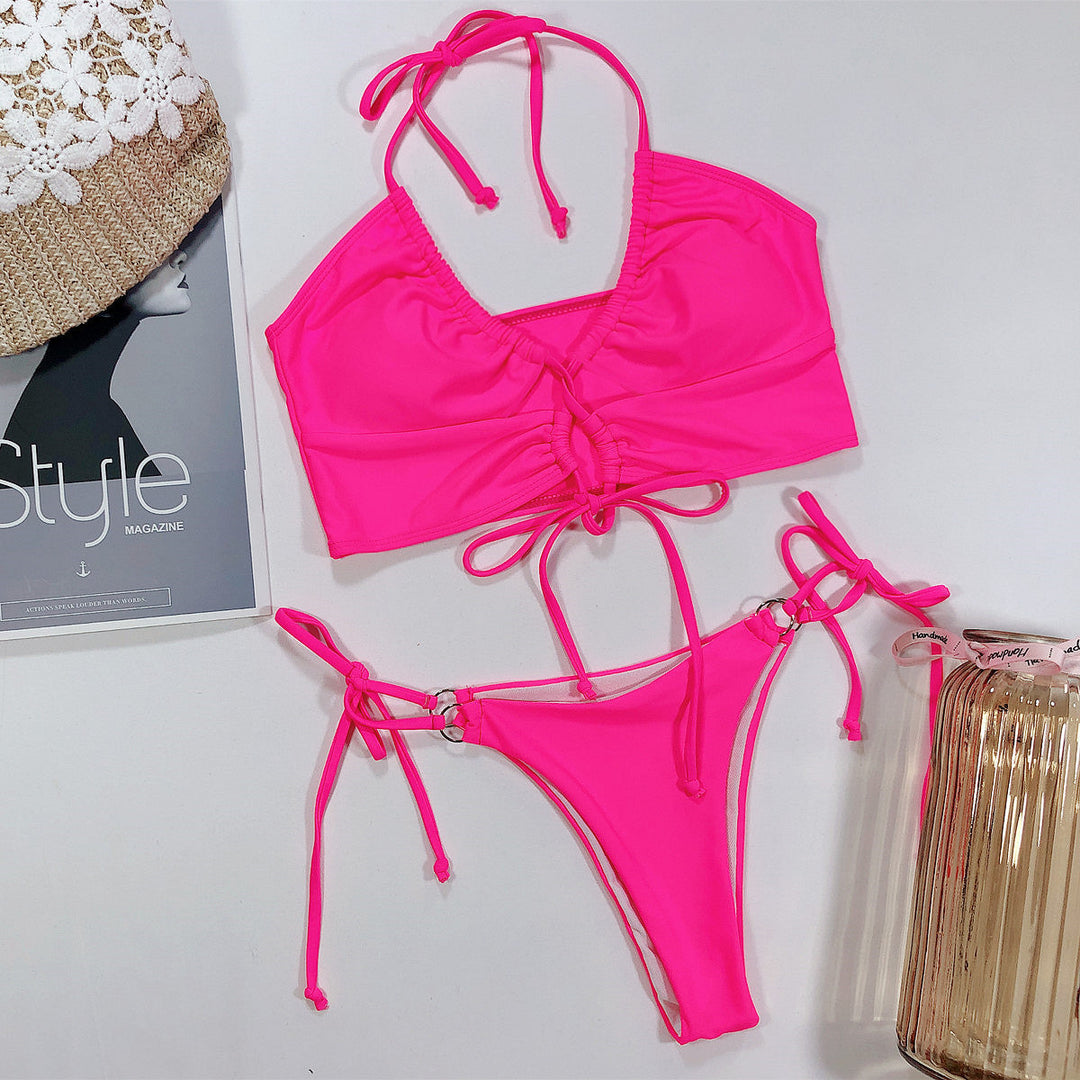 Maillot de bain 2 pièces à laçage