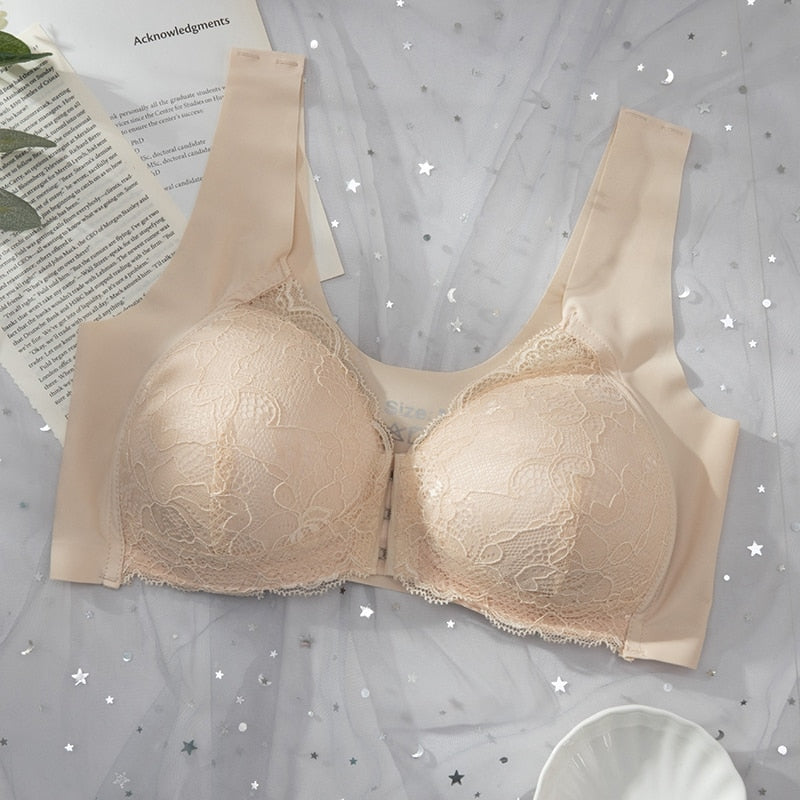 Soutien-gorge à fermeture devant en dentelle