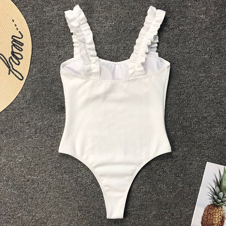 Maillot de bain une pièce à volants