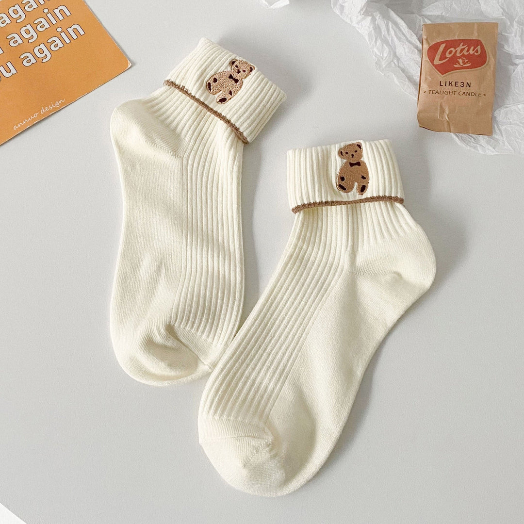 Chaussettes femme à ourson