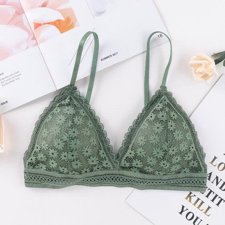 Soutien-gorge en dentelle à motif floral