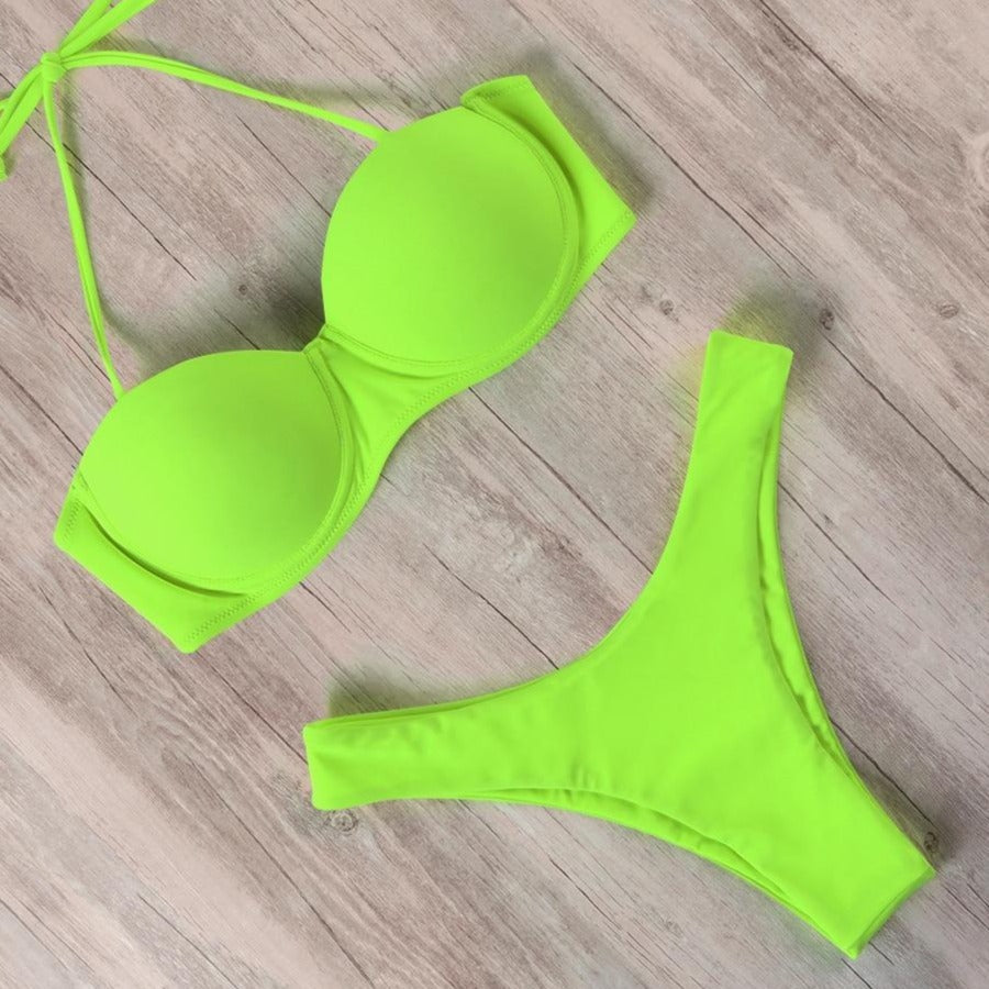 Maillot de bain 2 pièces sans bretelles