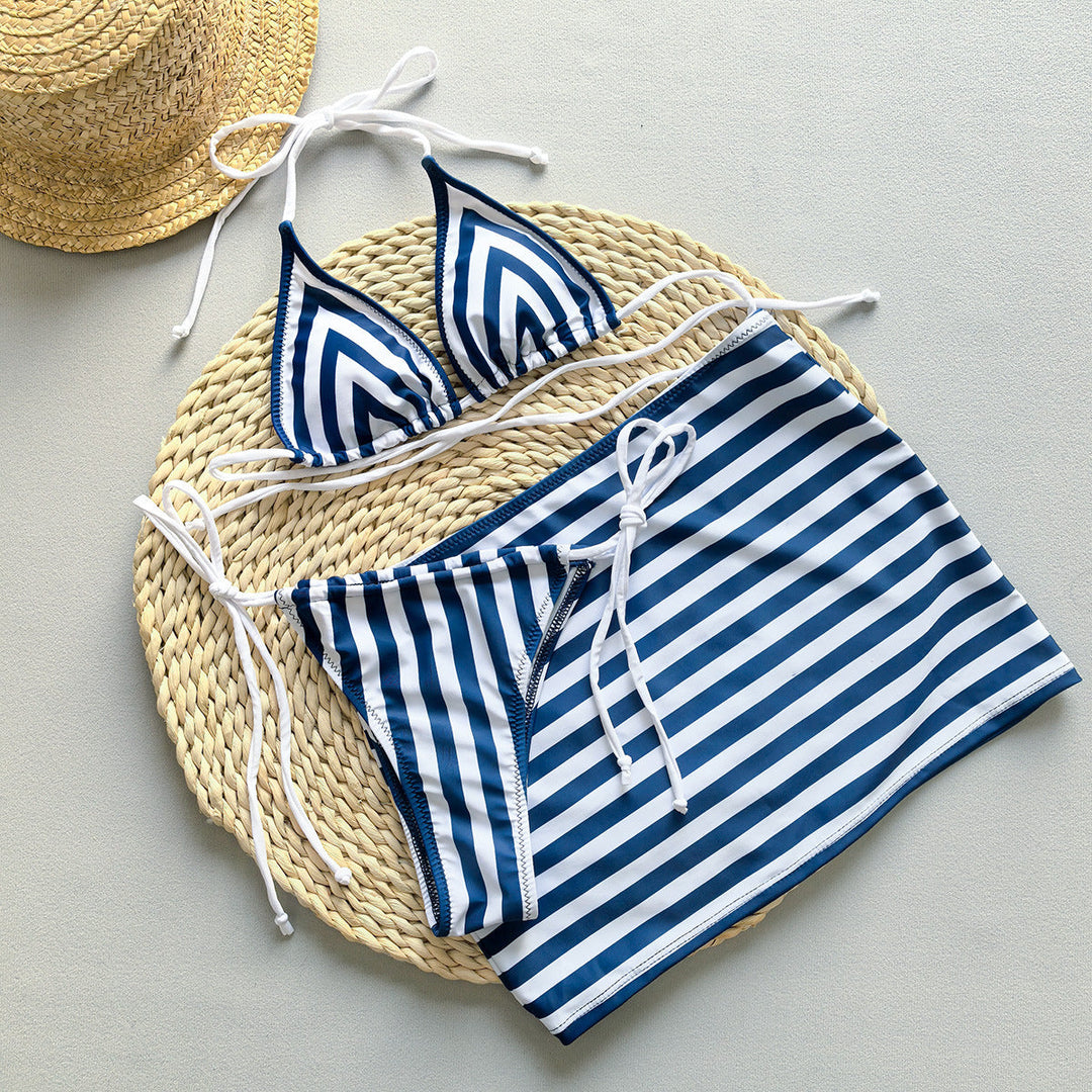 Ensemble bikini à rayures