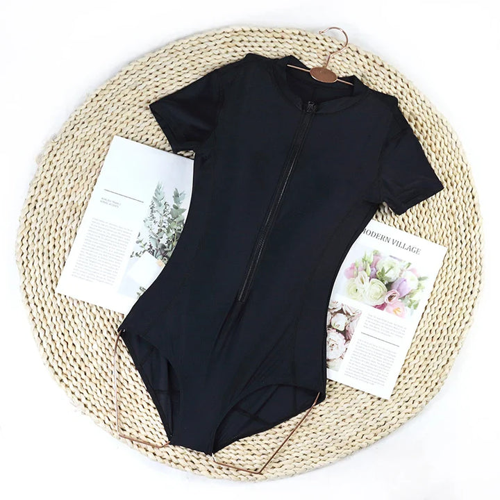 Maillot de bain une pièce à fermeture éclair