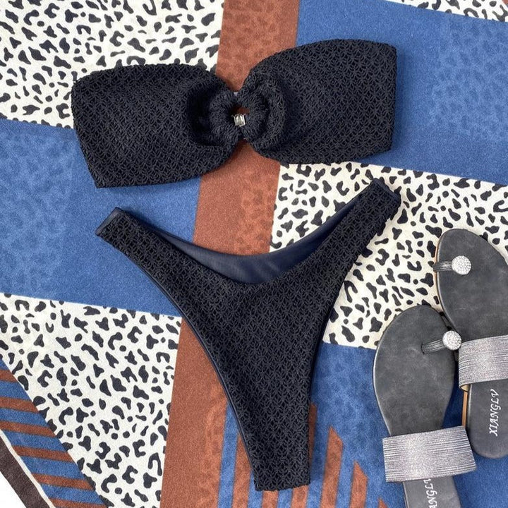 Maillot de bain 2 pièces sans bretelles