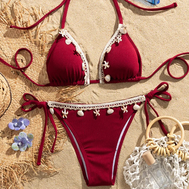 Maillot de bain à coquillages