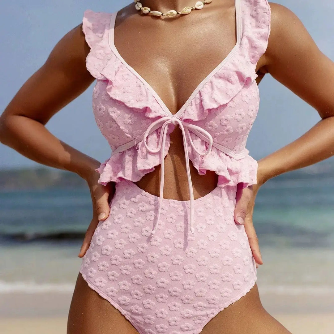 Maillot de bain une pièce à petites fleurs