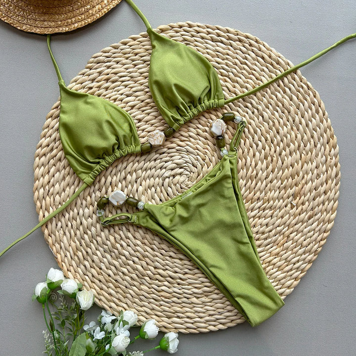 Bikini à pierres décoratives