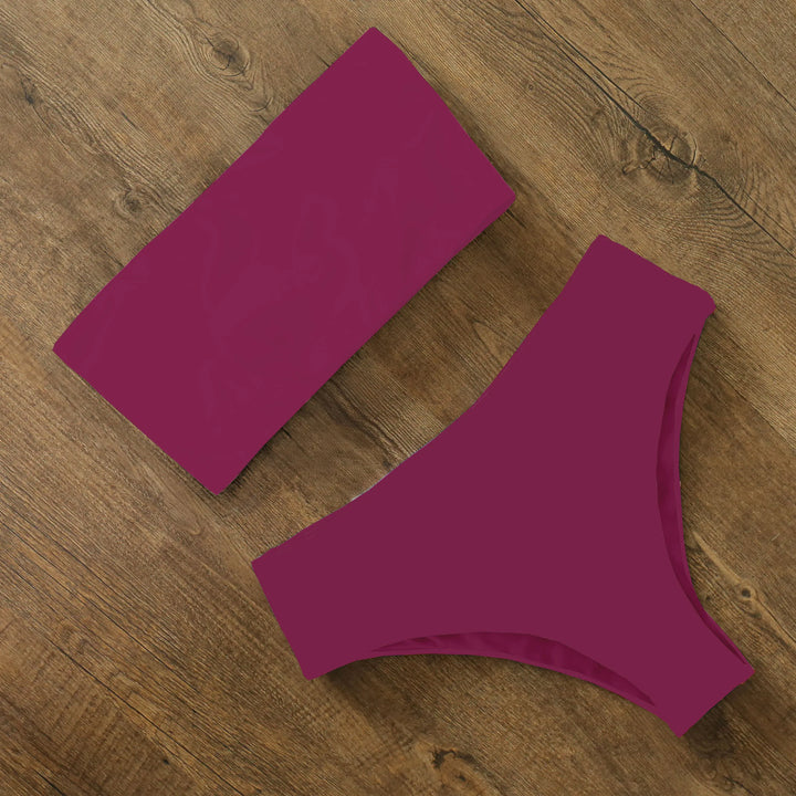 Maillot de bain 2 pièces sans bretelles