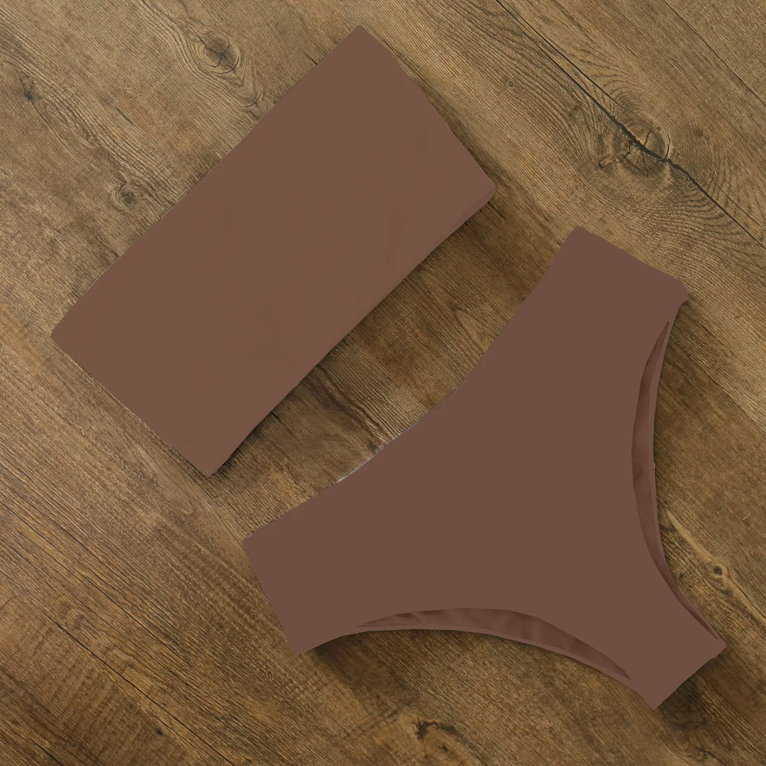 Maillot de bain 2 pièces sans bretelles