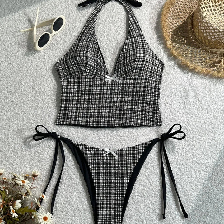 Maillot de bain à top attache nuque