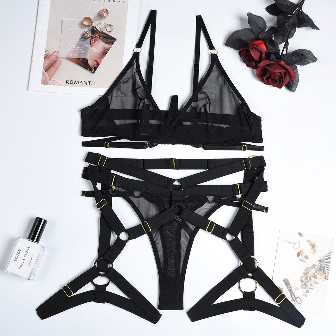 Ensemble de lingerie de nuit à harnais