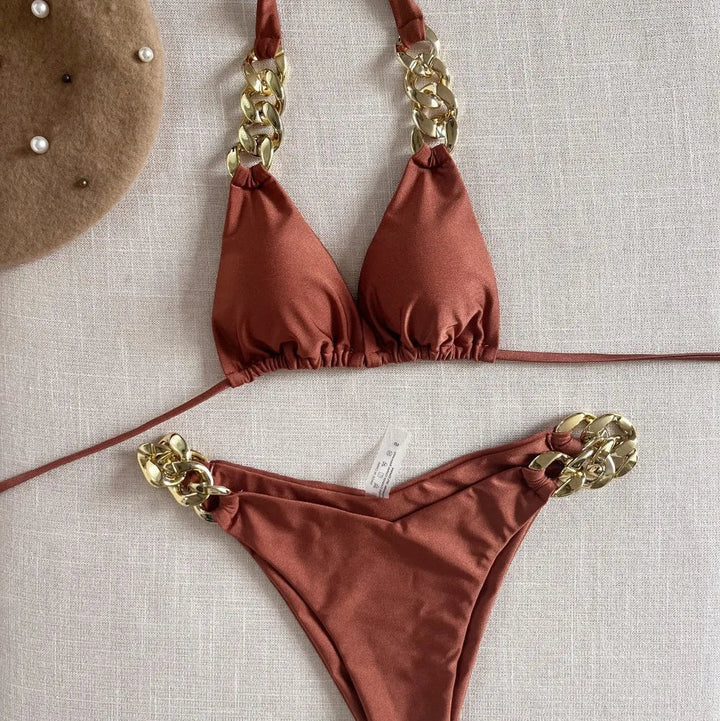 Bikini à chaînes décoratives