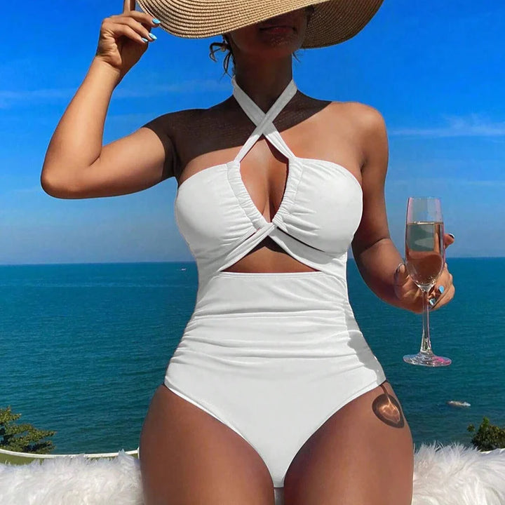 Maillot de bain une pièce noué au cou