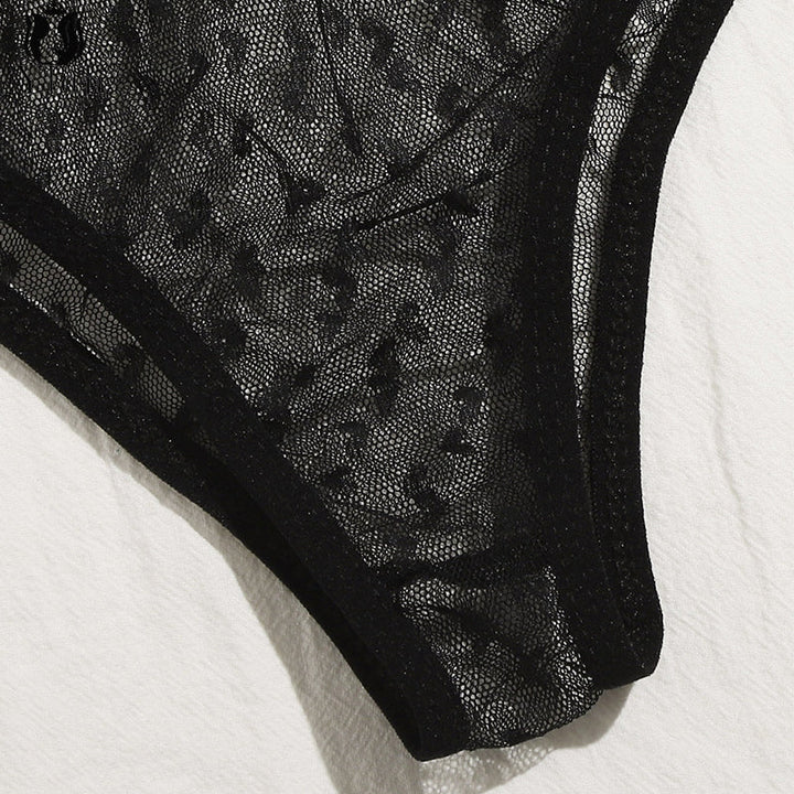 Ensemble de lingerie en dentelle à ruban décoratif