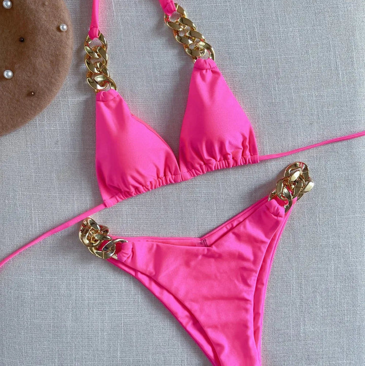 Bikini à chaînes décoratives