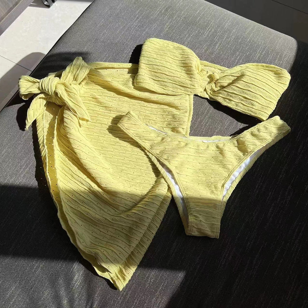 Ensemble de plage, maillot et jupe