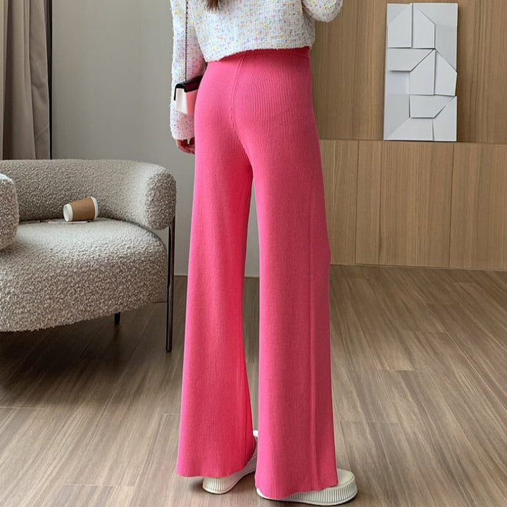 Pantalon ample en maille à laçage