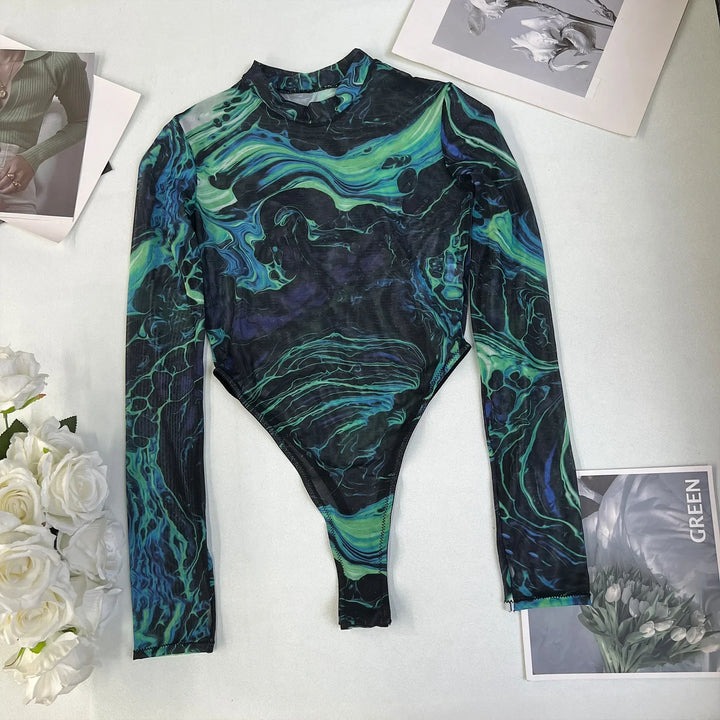 Body échancré imprimé
