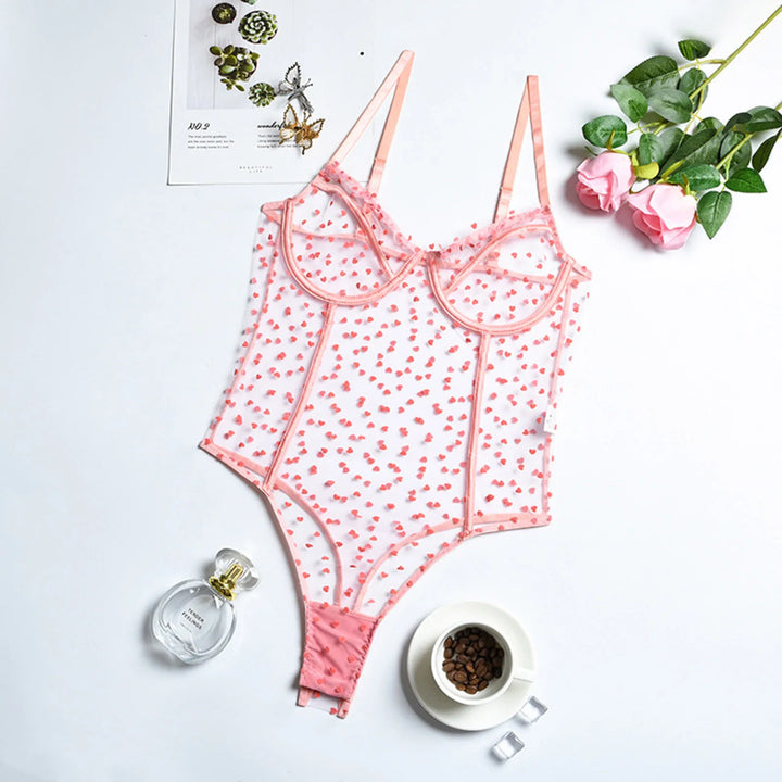 Body transparent à cœurs