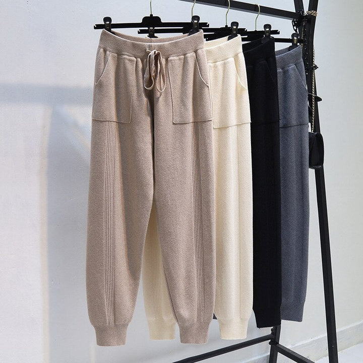 Pantalon ample en maille à bas resserré