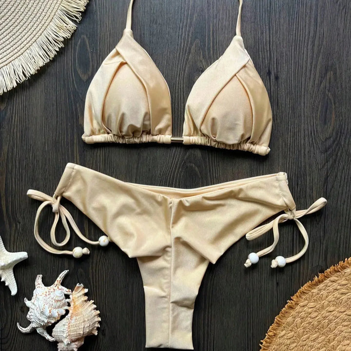 Bikini à cordons décoratifs
