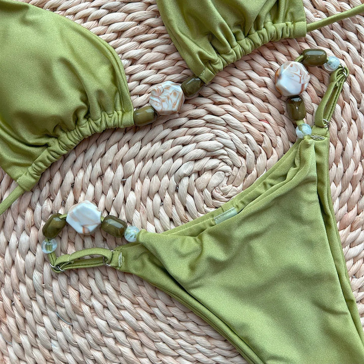 Bikini à pierres décoratives