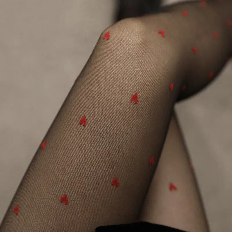 Collants à cœurs
