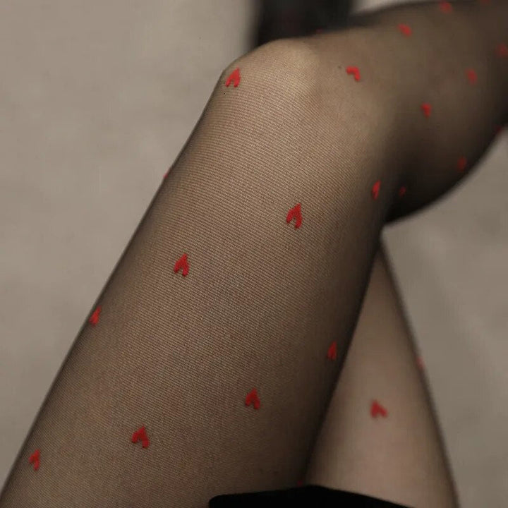 Collants à cœurs