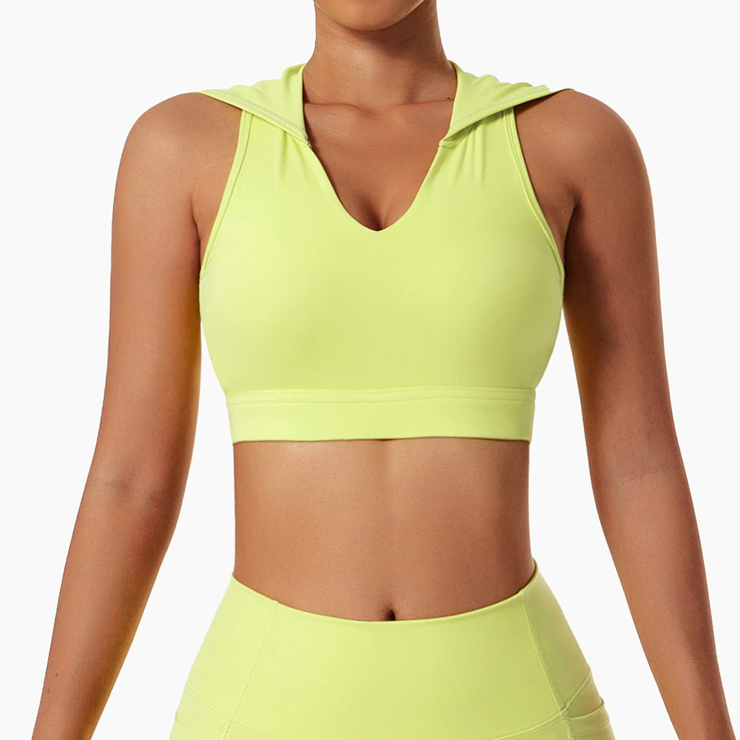 Top de sport à capuche