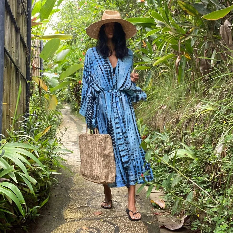 Kimono de plage tie-dye