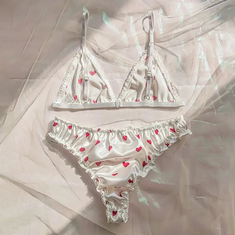 Ensemble de lingerie en satin 2 pièces
