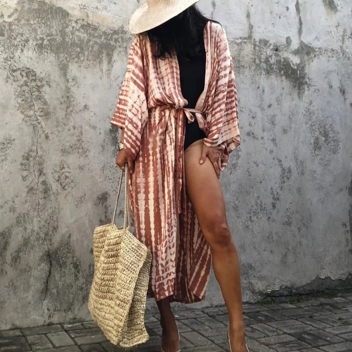 Kimono de plage tie-dye