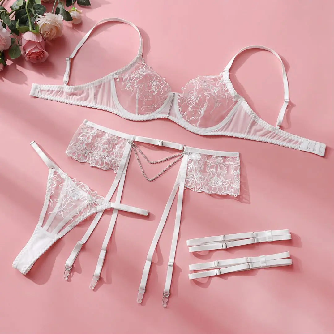 Ensemble de lingerie à chaînette en cristal